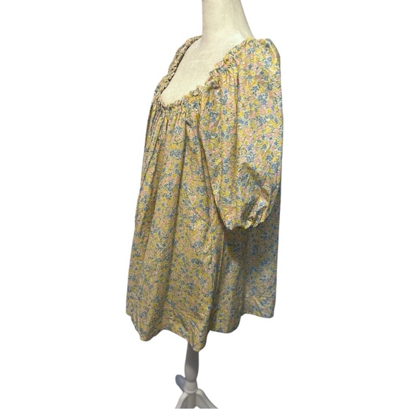 For Love & Lemons Merian Mini Dress 100% Cotton Ditzy Floral - Picture 6 of 13
